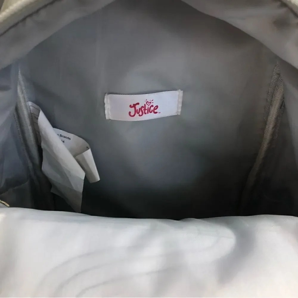 Justice Multicolored Sparkle Backpack Initial S - Picture 6 of 9